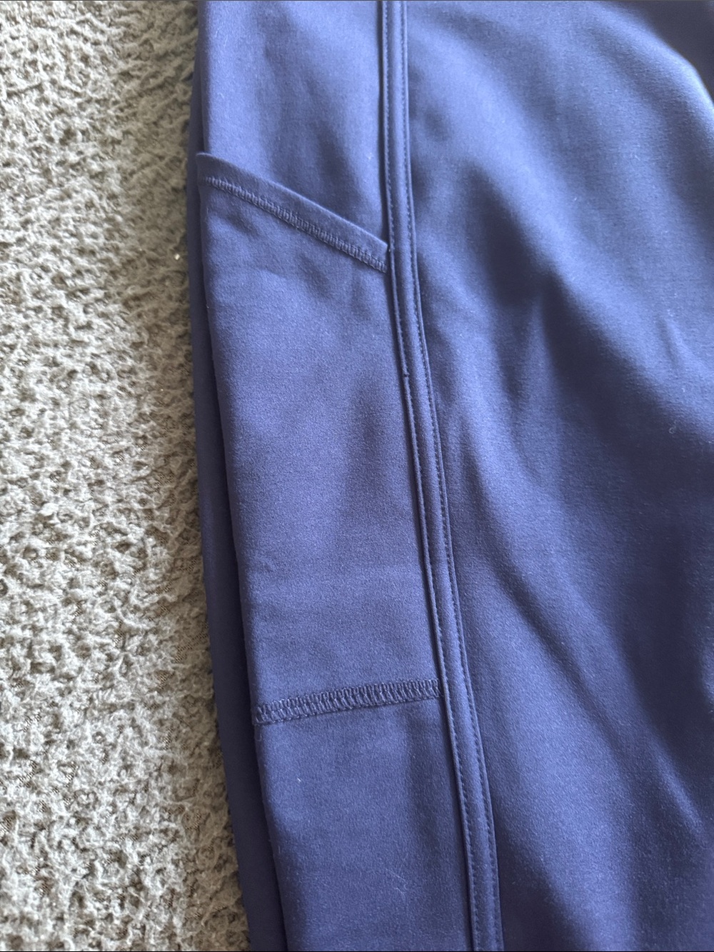 Lilly Pulitzer Blue Athletic Leggings with Gold Logo - Picture 3 of 5